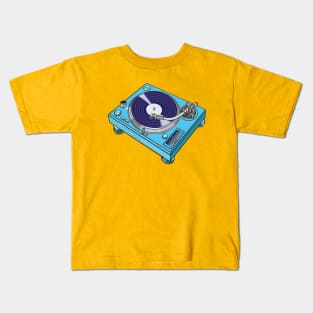 Turntable (Cerulean + Intergalactic Cowboy Colorway) Analog / Music Kids T-Shirt